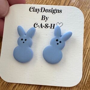 Blue Bunny Earrings
